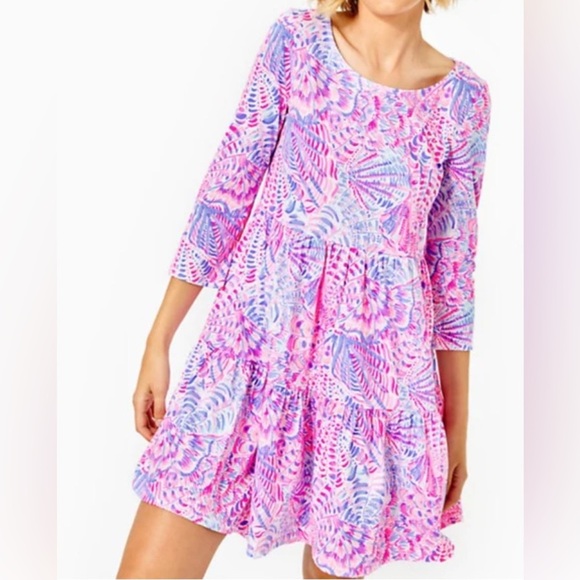 Lilly Pulitzer Dresses & Skirts - Lilly Pulitzer Geanna Swing Mini Dress in Pink Size Small